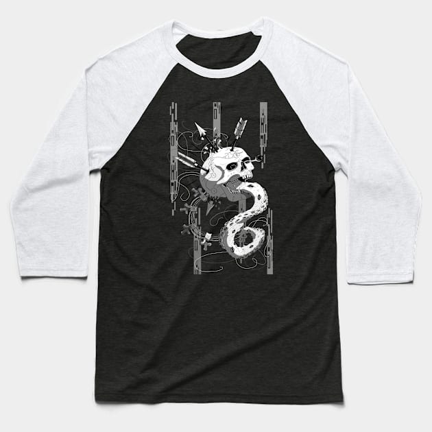 Hellish 2 Baseball T-Shirt by Nogh.art